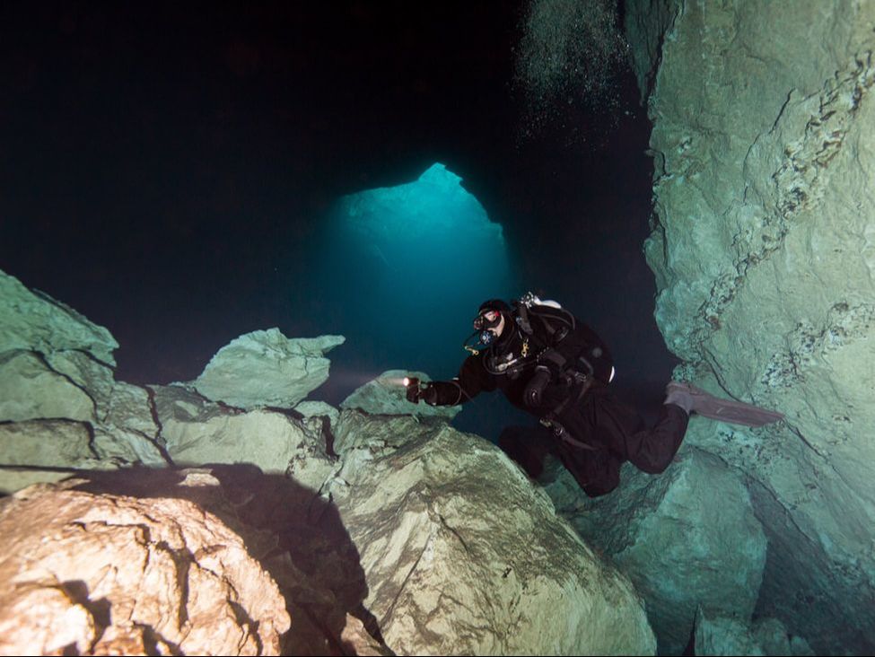 Cave diver in Australia